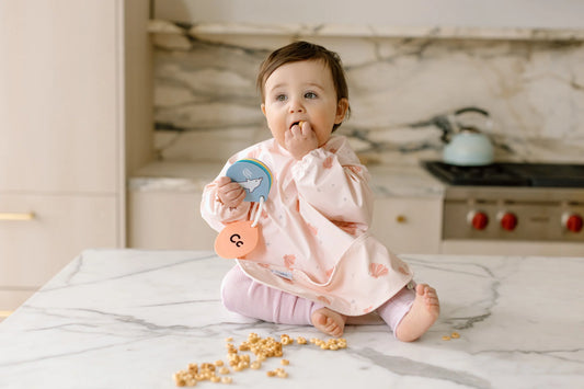 Bavoir à manches longue Coquillagesl Loulou lollipop