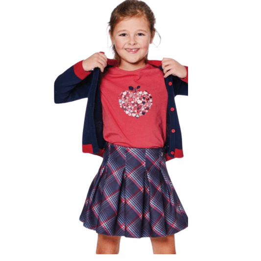 T-shirt rouge tartes aux pommes H20I70