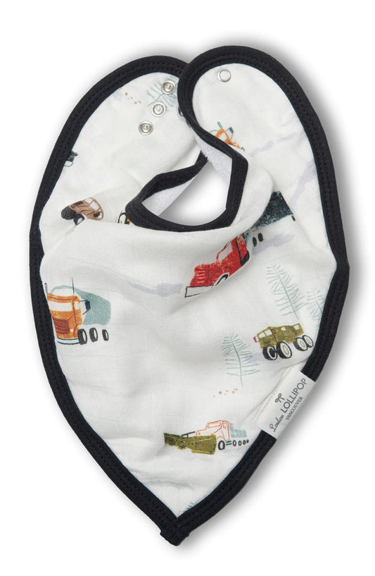 Boutique Petites Fleurs / Bavoirs Bandana Mousseline Paquet de 2 - Happy Trucks