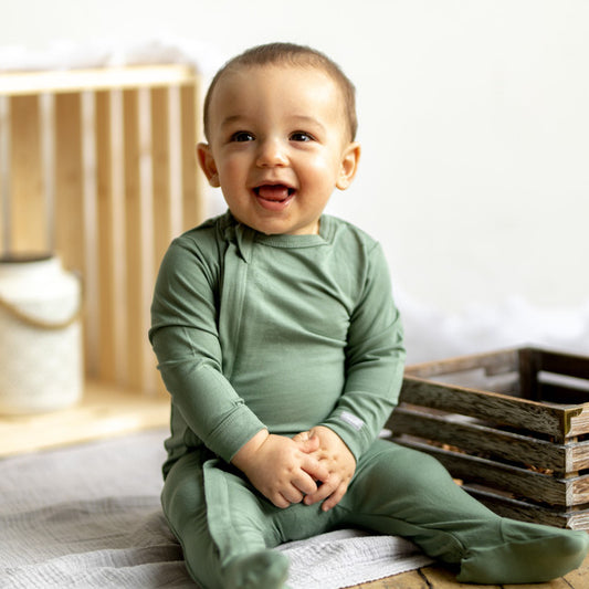 Boutique Petites Fleurs - Pyjama Coccoli pour bébé Sauge