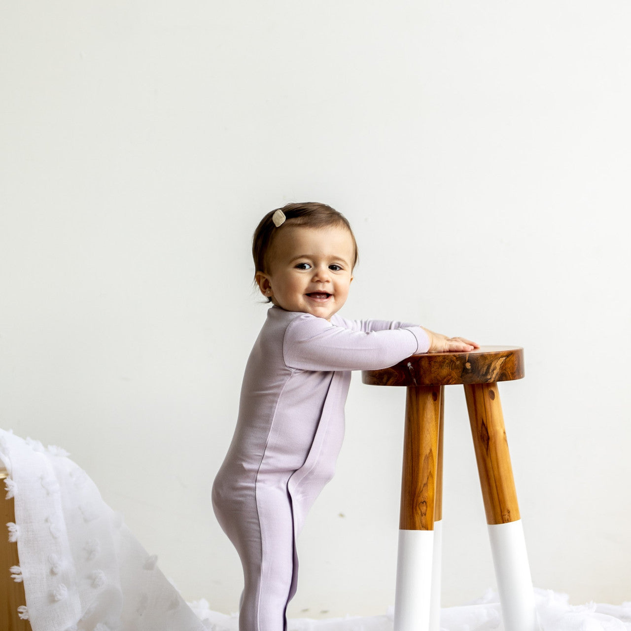 Bonnet Coccoli pour bébé Lilas