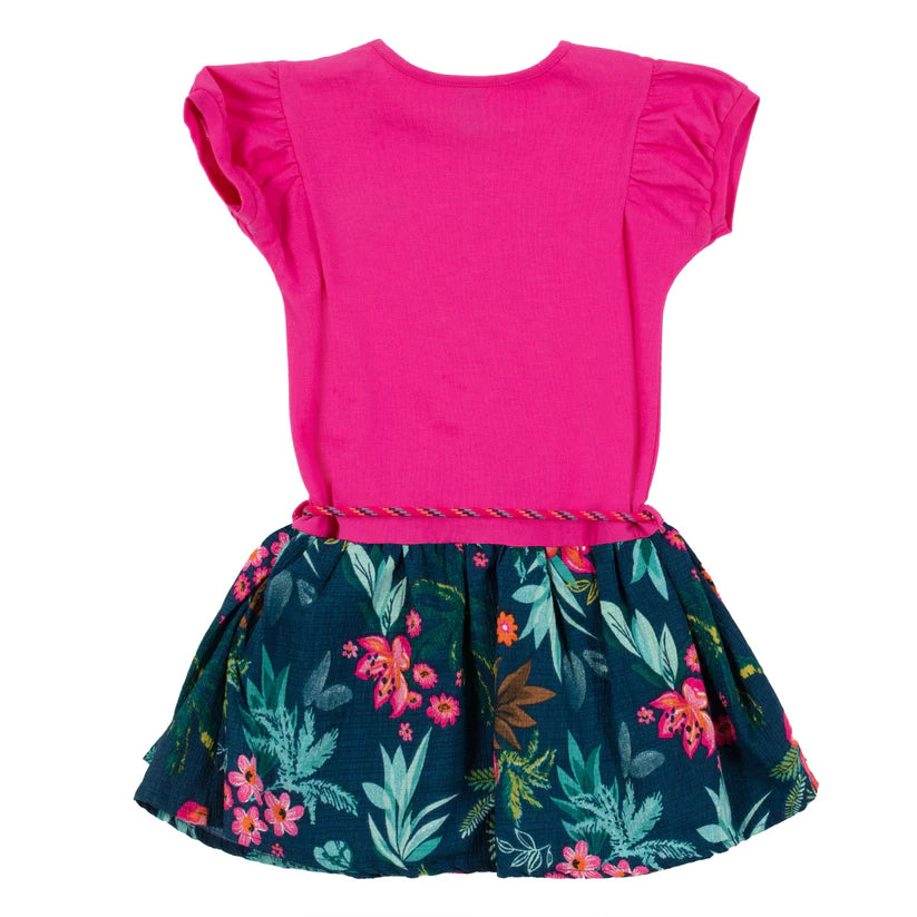 Boutique Petites Fleurs/ Robe fushia Jungle asiatique S2402-01/ Nano collection