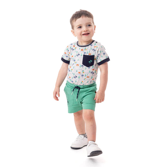 Boutique Petites Fleurs/ Short menthe pour bébé Le grand océan S2451-05/ Nano collection