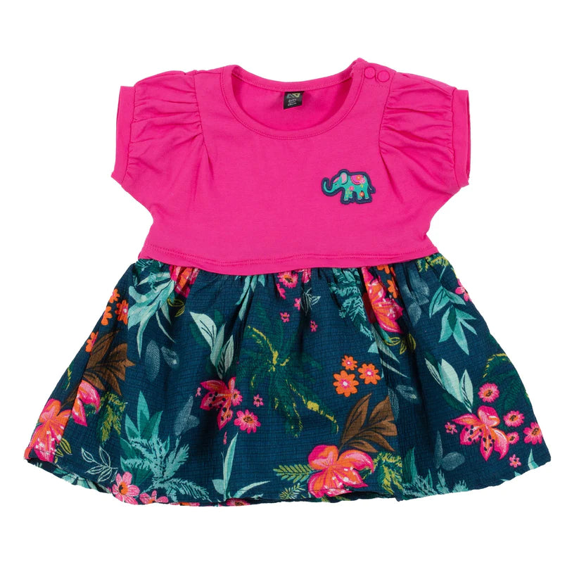 Boutique Petites Fleurs/ Legging 3/4 pour bébé fushia Mon éléphant d'Asie S2452-02/ Nano collection