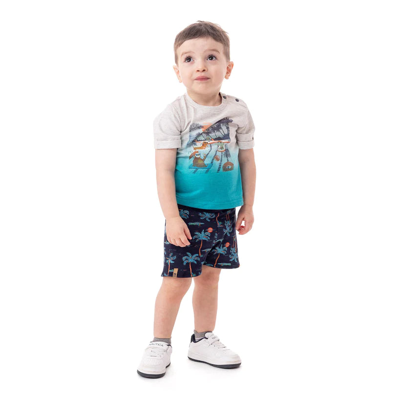 Boutique Petites Fleurs/ T-shirt pour bébé Un été à la piscine S2453-06/ Nano collection