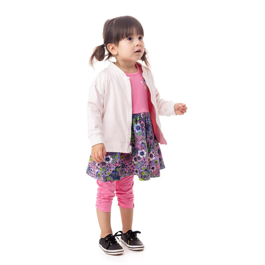 Legging 3/4 pour bébé rose pâle Petite Hippie S2456-02