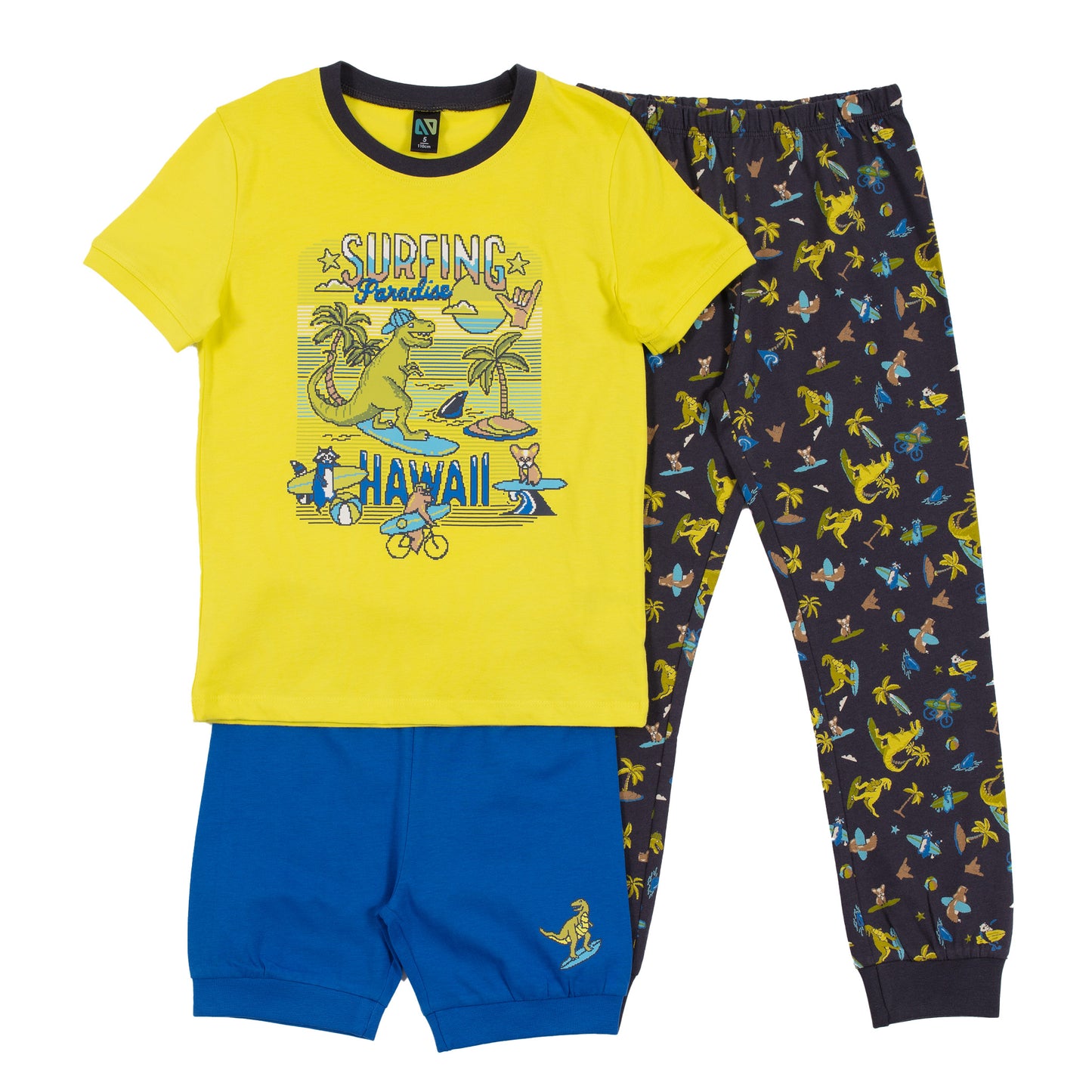 Boutique Petites Fleurs/ Pyjama 3 pièces dino S24P01/ Nano collection