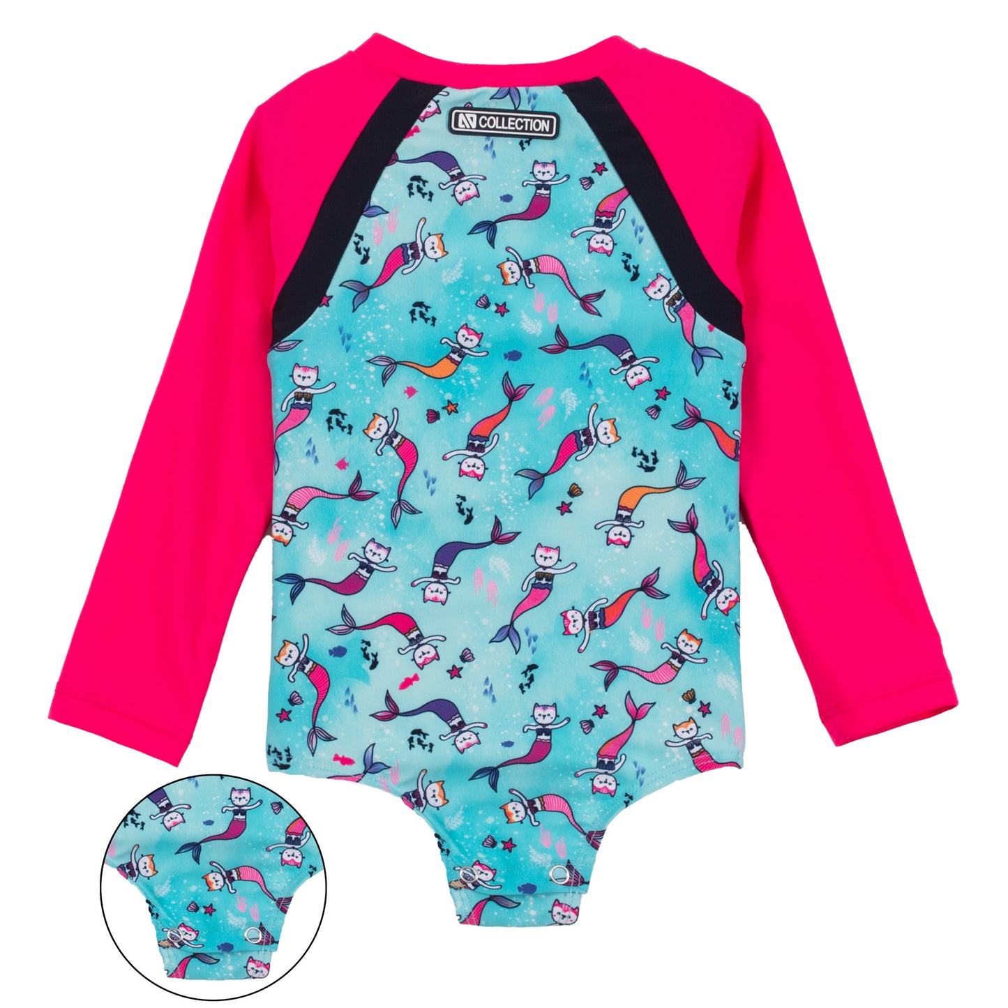 Boutique Petites Fleurs/ Maillot une pièce pour bébé sirène S24S04-02/ Nano collection