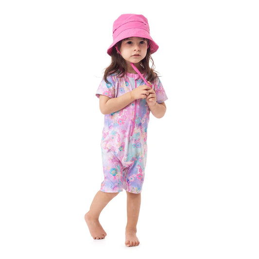 Combinaison maillot pour bébé Rose S24S334-1