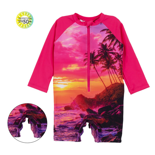Boutique Petites Fleurs/ Combinaison maillot pour bébé couché de soleil S24S336-1/ Nano collection