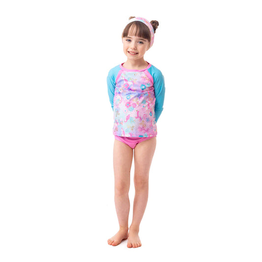 Maillot uv 2 pièces rashguard licornes S24S34-01