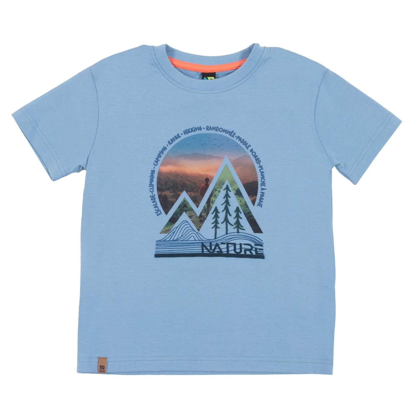 T-shirt Bleu Destination plein air S2503-02