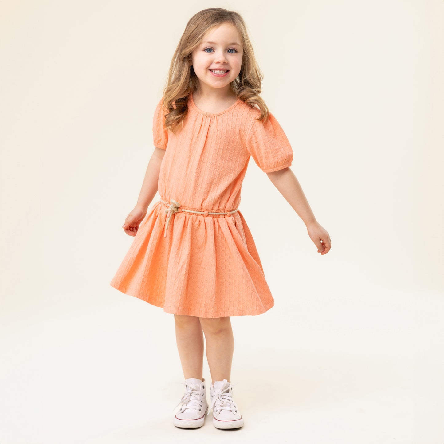 Robe corail Petit Pouce vert S2506-08