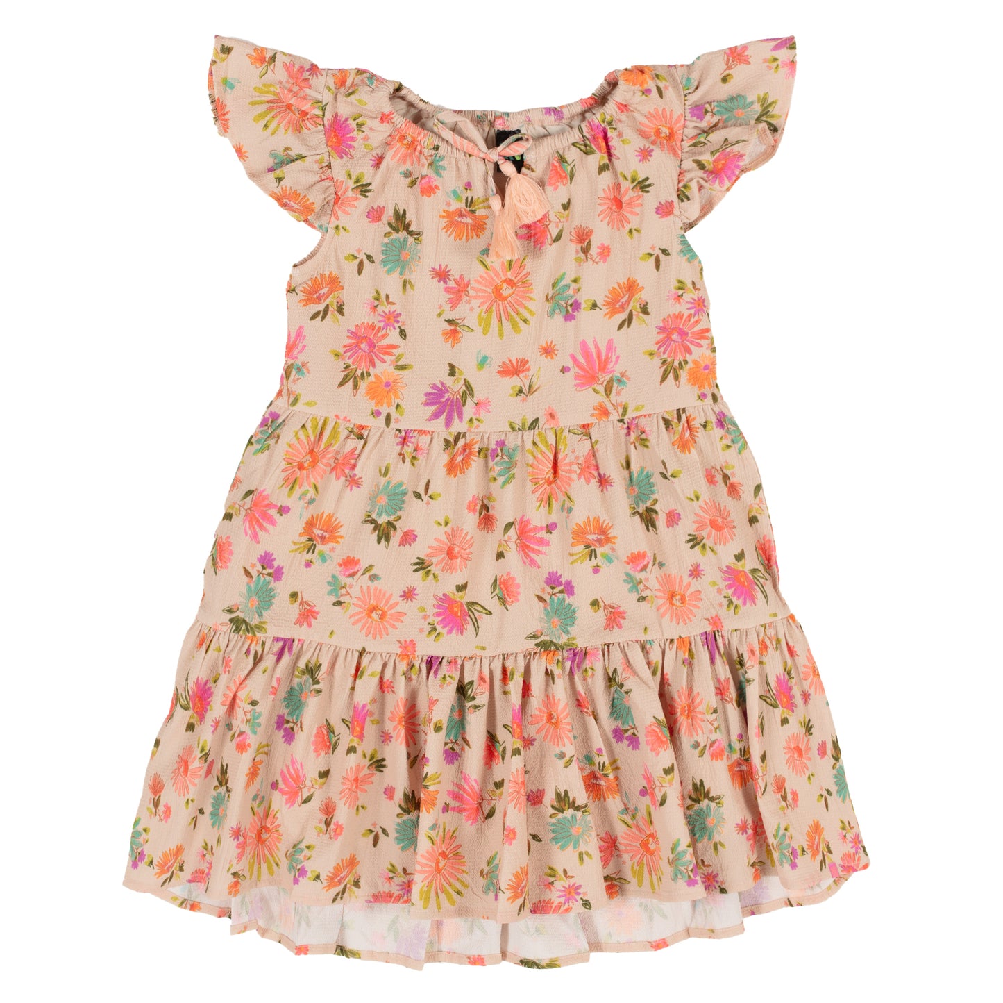 Robe beige Petit Pouce vert S2506-12