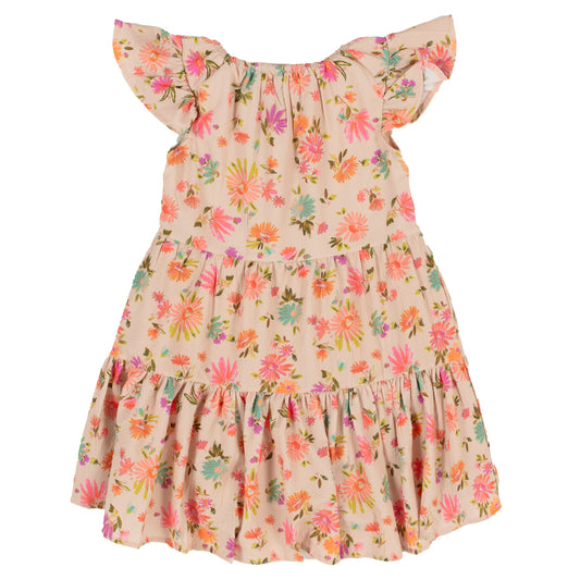 Robe beige Petit Pouce vert S2506-12