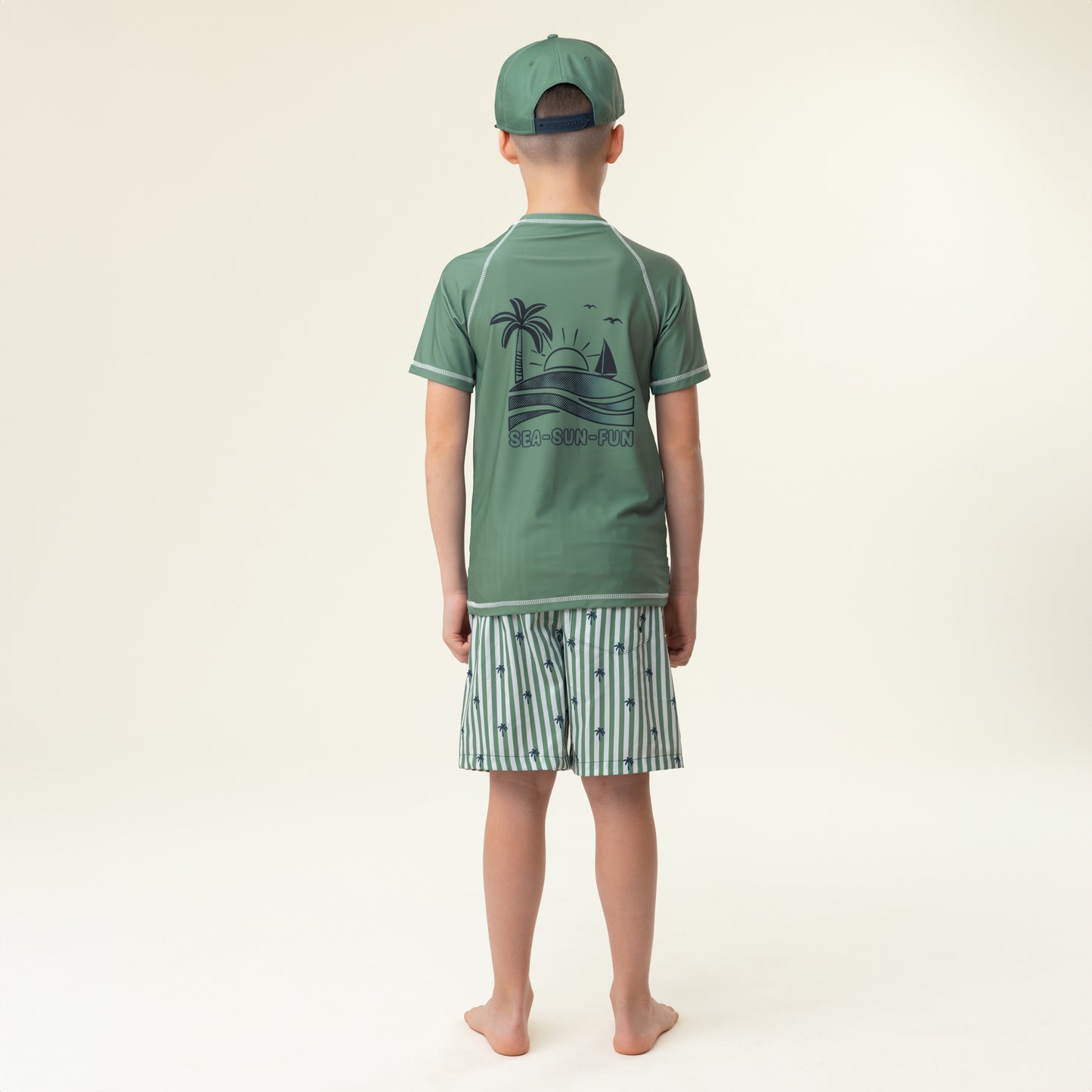 Short maillot UV vert S25s201-06