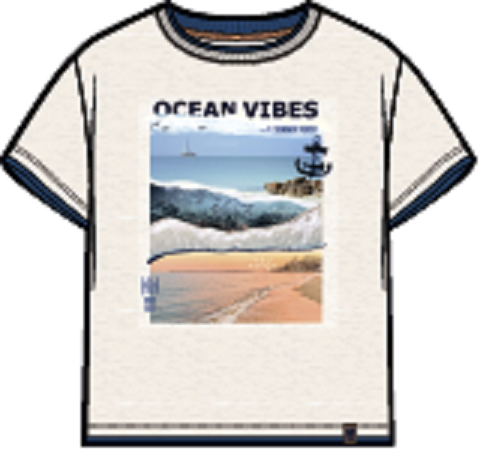 T-shirt ivoire Brise côtière S2601-07 (prévente)