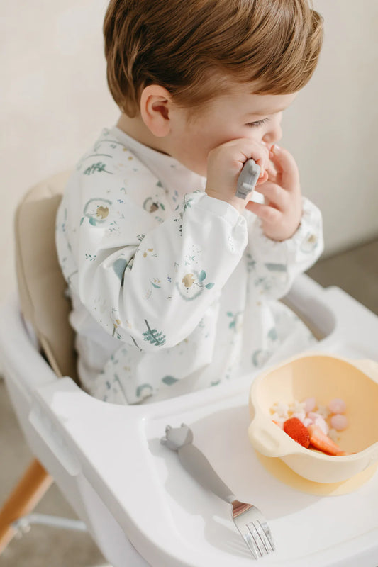 Boutique Petites Fleurs -Bavoir à manches longue Hérisson Loulou lollipop