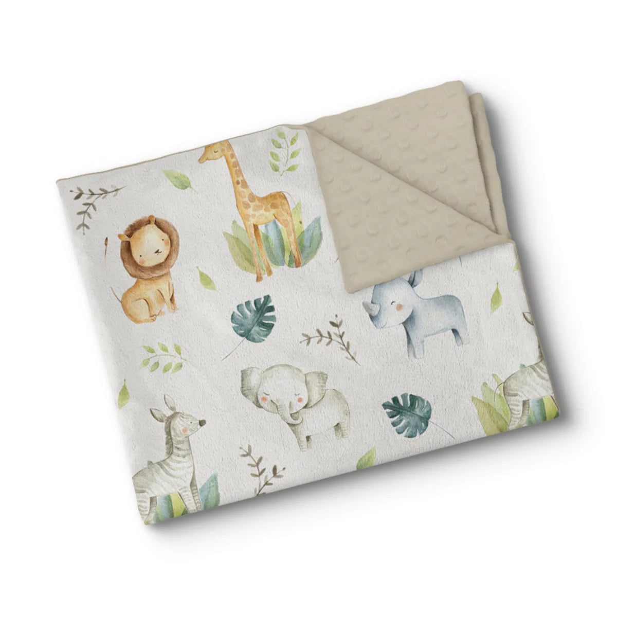 Boutique Petites Fleurs - Couverture Minky Jungle pacifique Oops