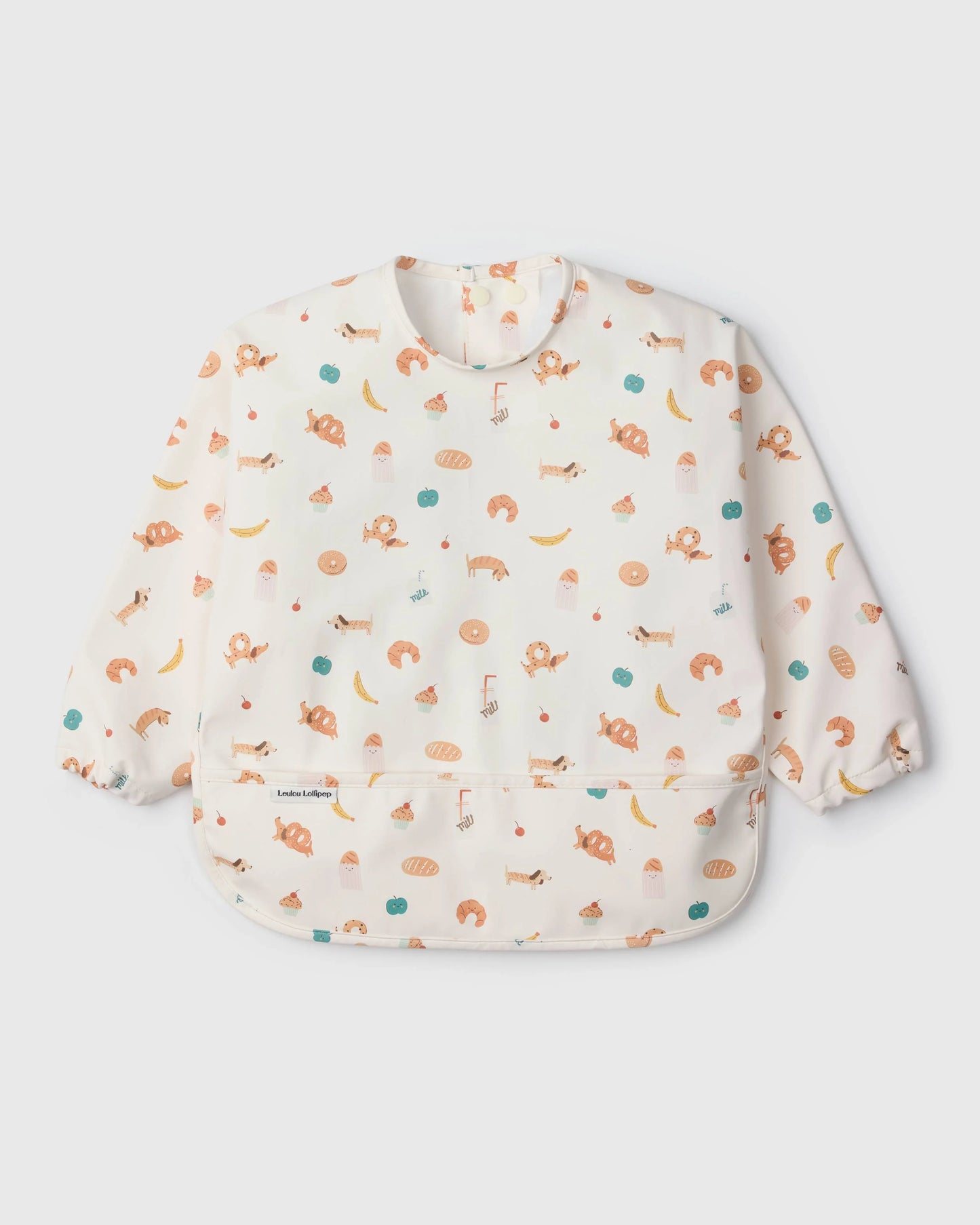 Boutique Petites Fleurs - Bavoir à manches longue Breakfast Loulou lollipop
