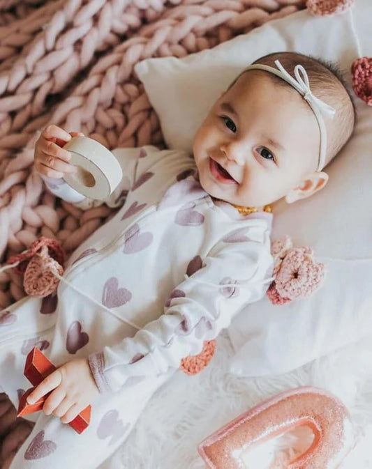 Boutique petites fleurs - Pyjama pour bébé et prématuré coeur - Zippyjamz