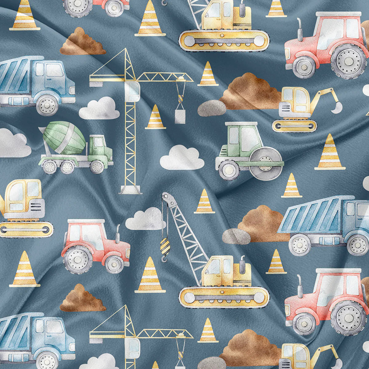 Boutique Petites Fleurs - Couverture Minky Construction Oops