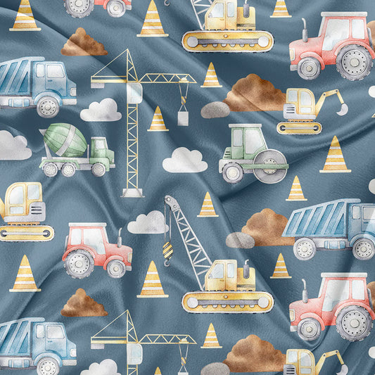 Boutique Petites Fleurs - Couverture Minky Construction Oops