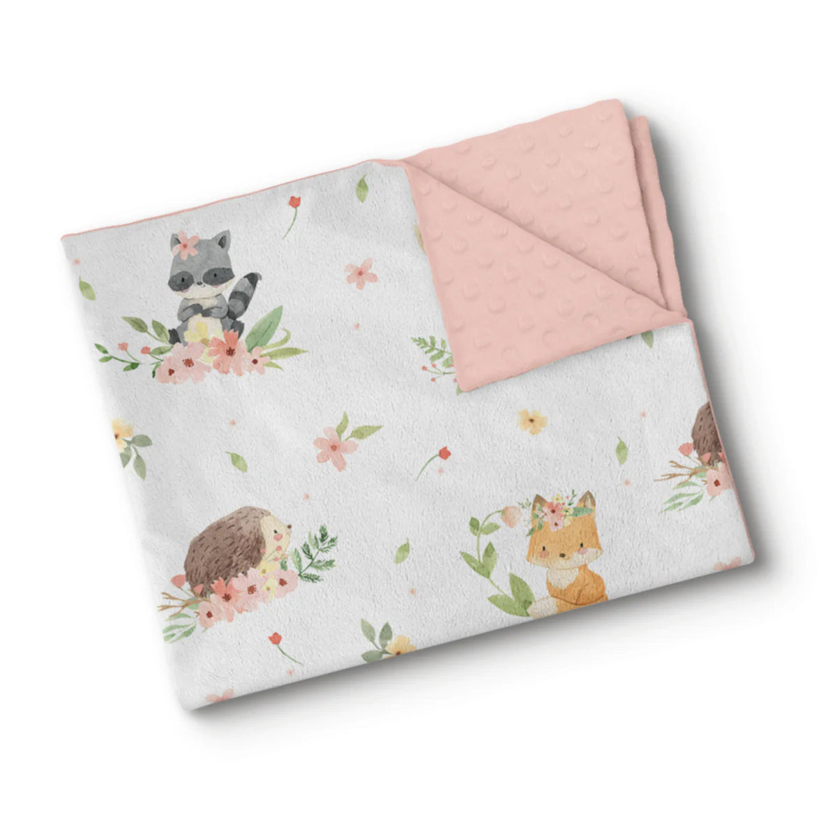 Boutique Petites Fleurs - Couverture Minky Forêt fleurie Oops