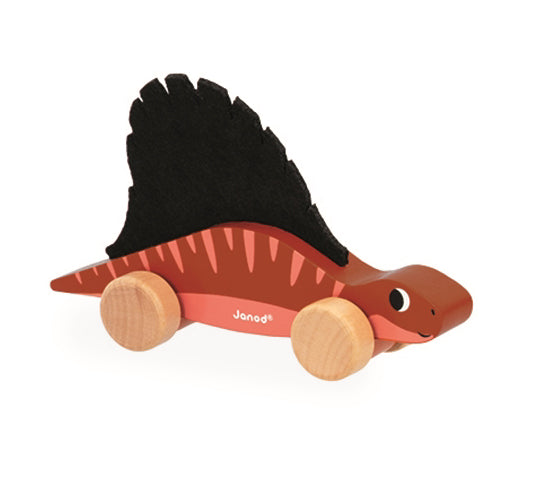 Boutique Petites Fleurs - Dino en bois à pousser - Spinosaure - Janod
