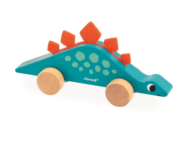 Dino en bois à pousser - Stégosaure - Janod