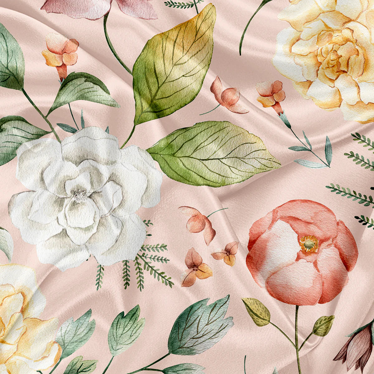 Boutique Petites Fleurs - Couverture Minky Jardin de thé- Oops