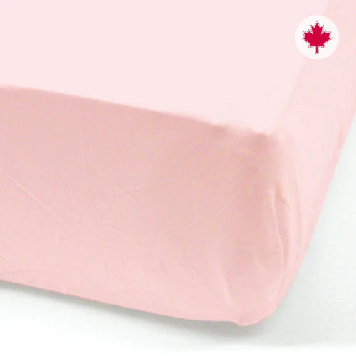Drap contour en flanel pour lit de bébé Rose - Kushies