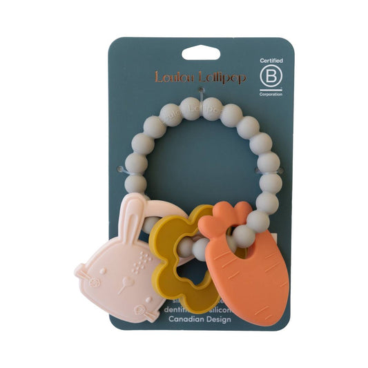 Boutique Petites Fleurs - Anneau de Dentition, Lapin Rose Loulou lollipop