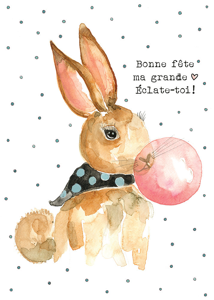 Carte de souhait  Anniversaire  Modèle Lucy