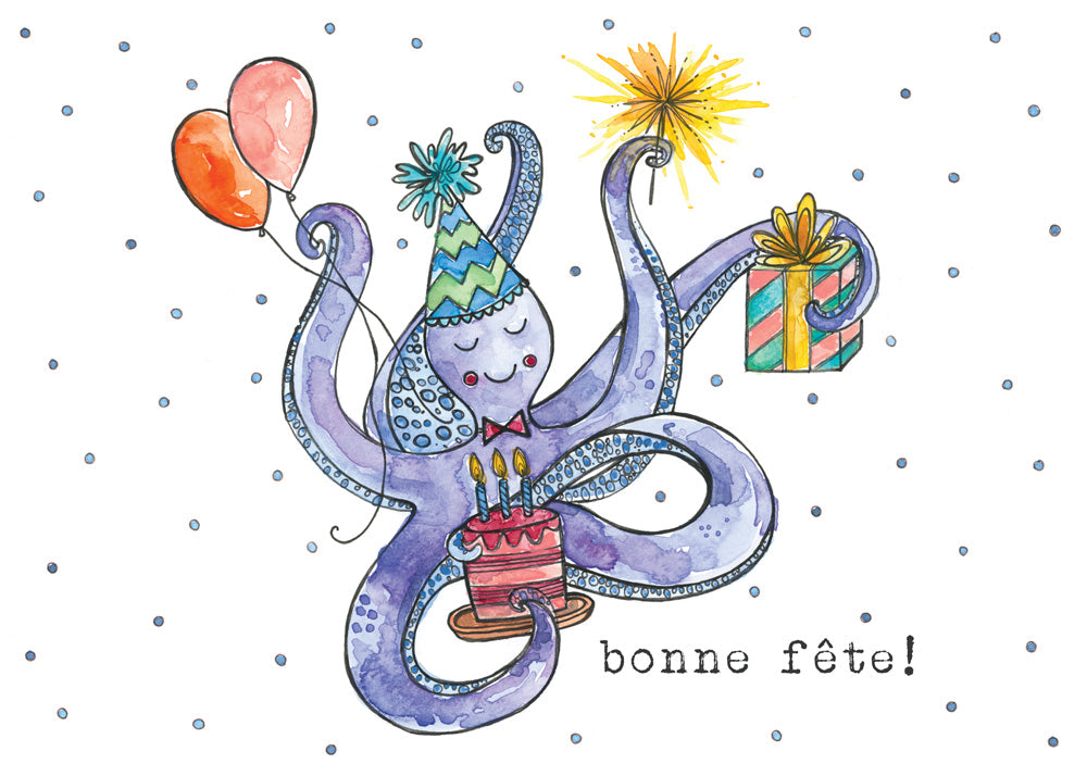 Carte de souhait  Anniversaire  Modèle Octave