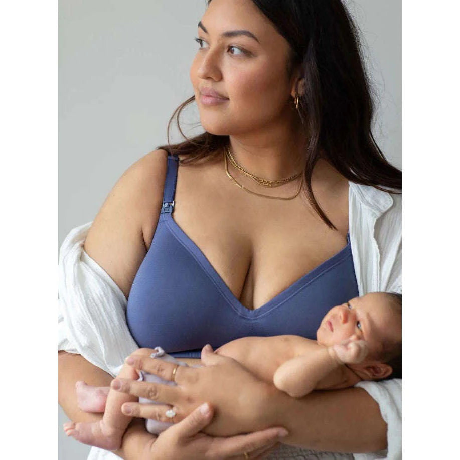 Soutien-gorge allaitement Plunge bleu