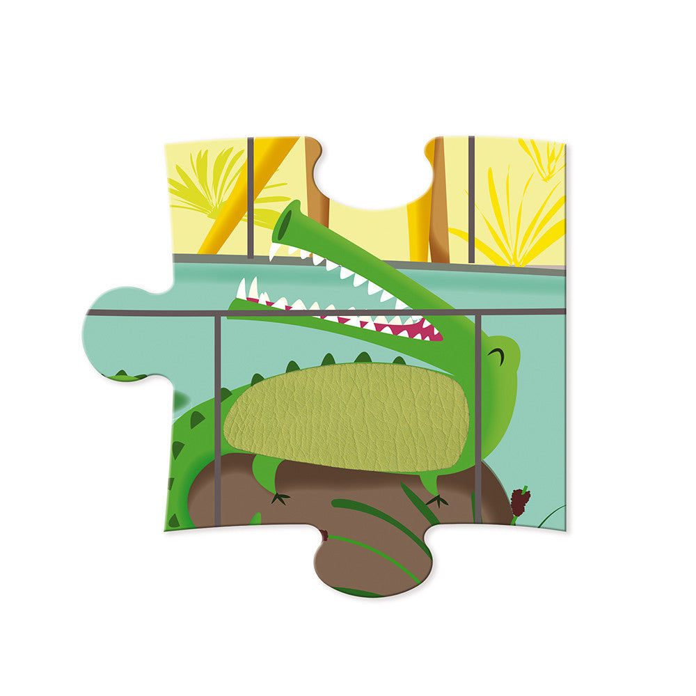 Boutique petites fleurs - Casse-tête tactile - Journée au zoo (20 mcx) - Janod