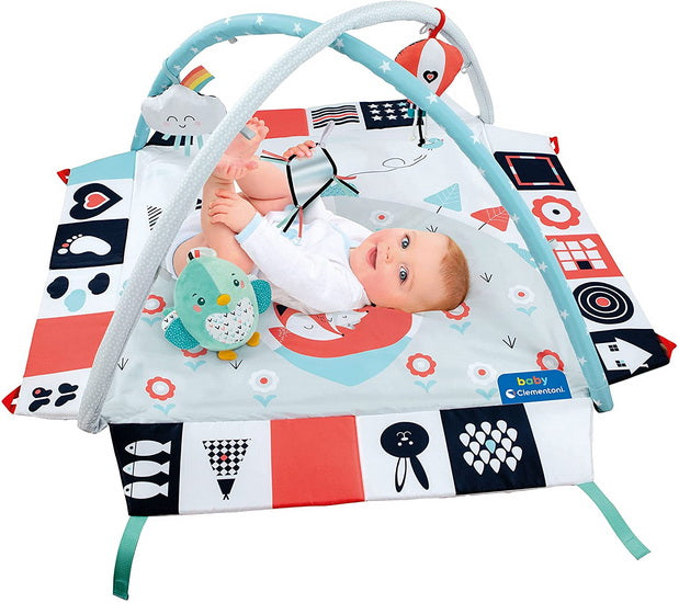 Boutique Petites Fleurs -Tapis d'activité pour bébé Noir et blanc Clementoni