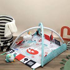 Boutique Petites Fleurs -Tapis d'activité pour bébé Noir et blanc Clementoni