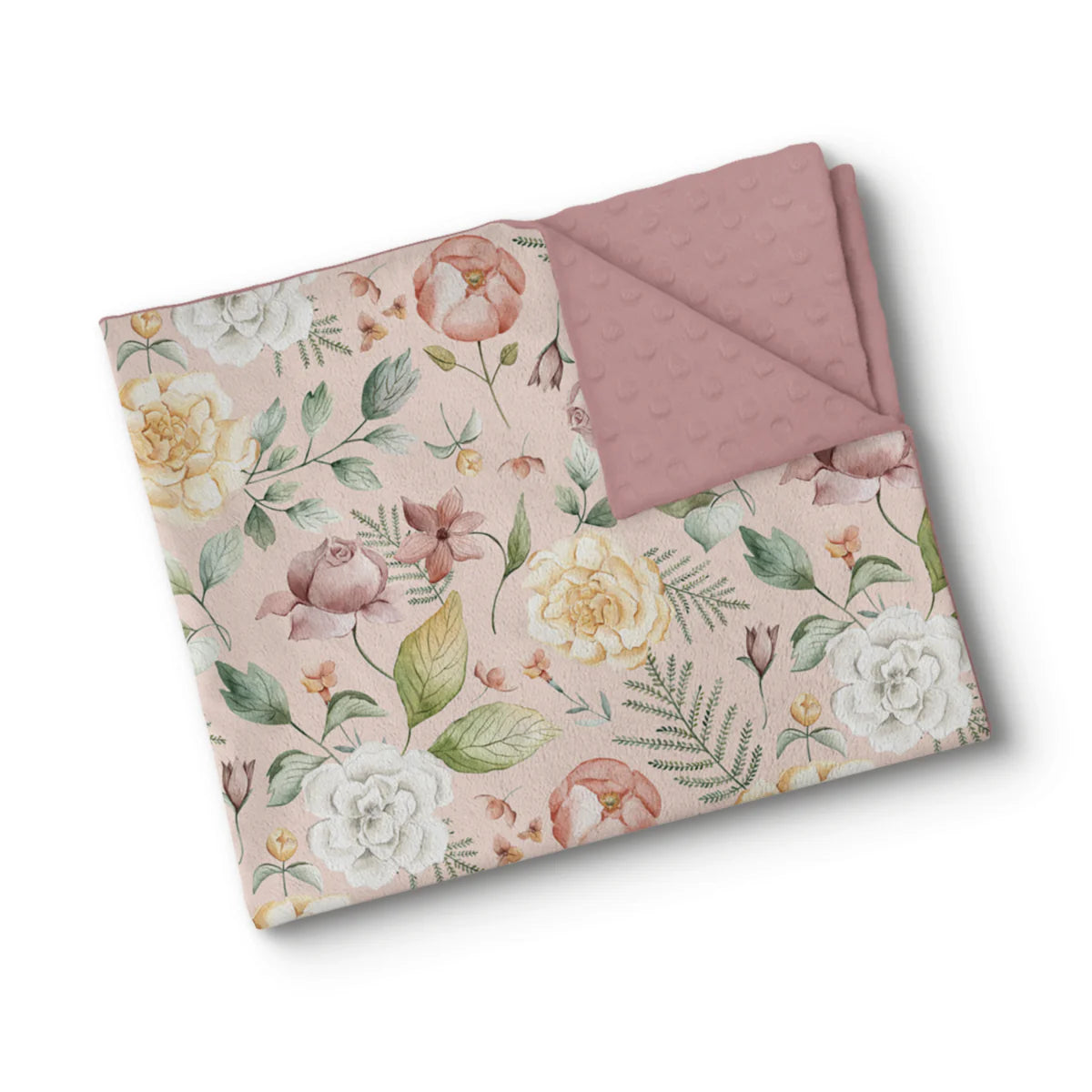 Boutique Petites Fleurs - Couverture Minky Jardin de thé- Oops