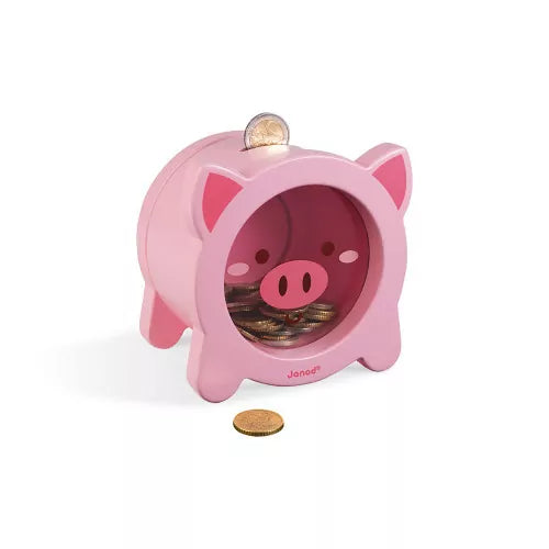 Boutique Petites Fleurs - Tirelire Cochon (en bois) de Janod