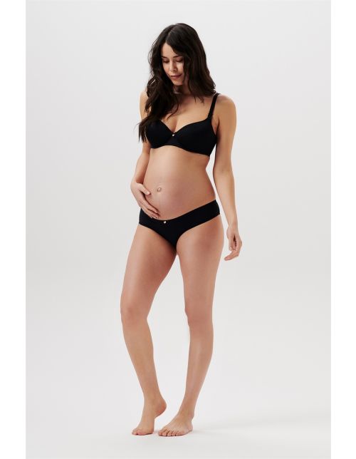 Slip maternité Brazilian Stripe Noir 20N4112