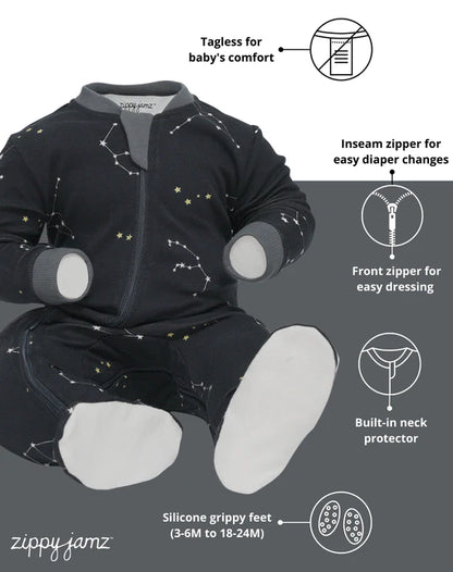 Pyjama pour bébé et prématuré Galaxie marine Zippyjamz
