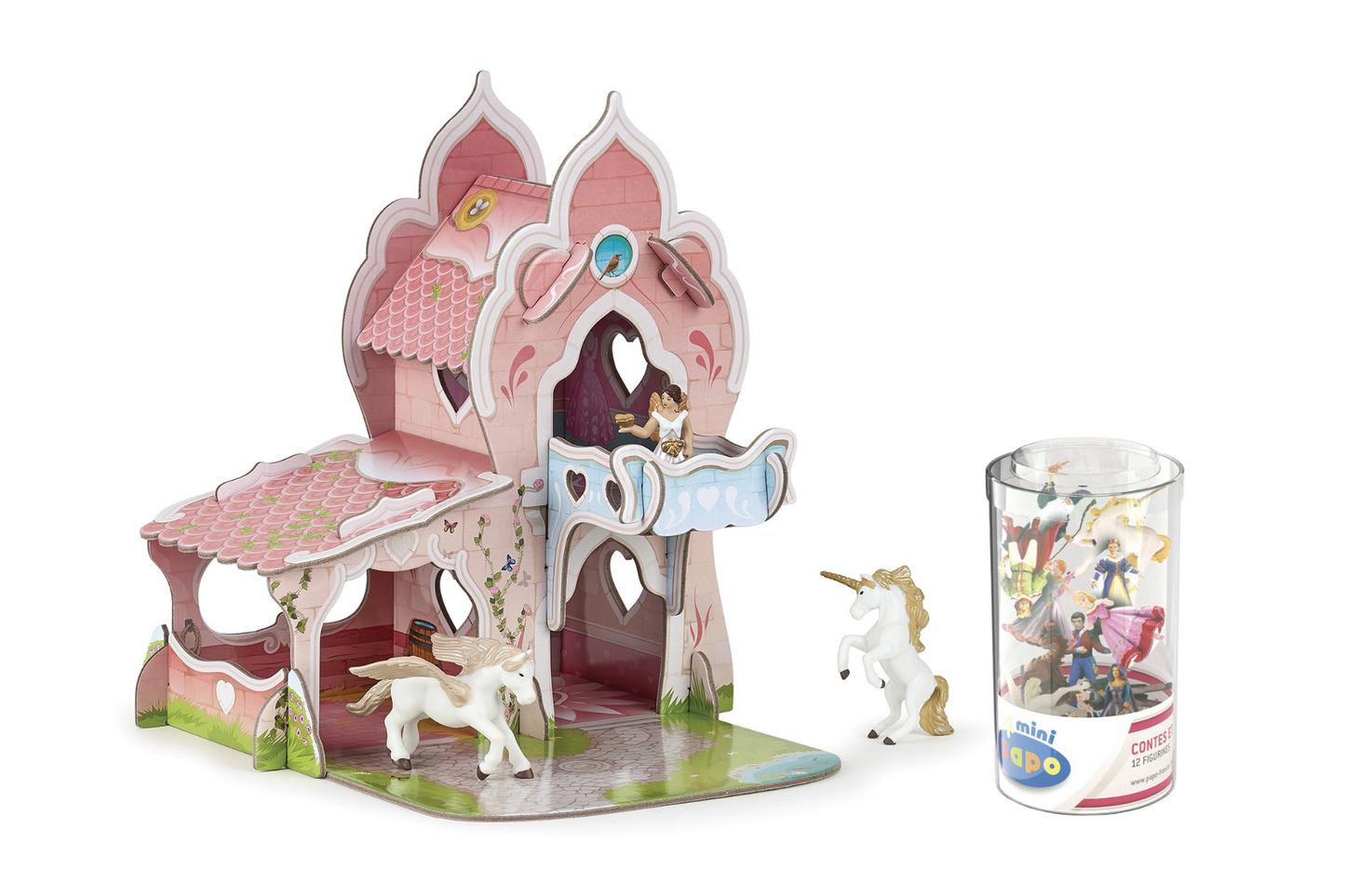 Ensemble Papo mini Château de princesse et 12 mini-figurines
