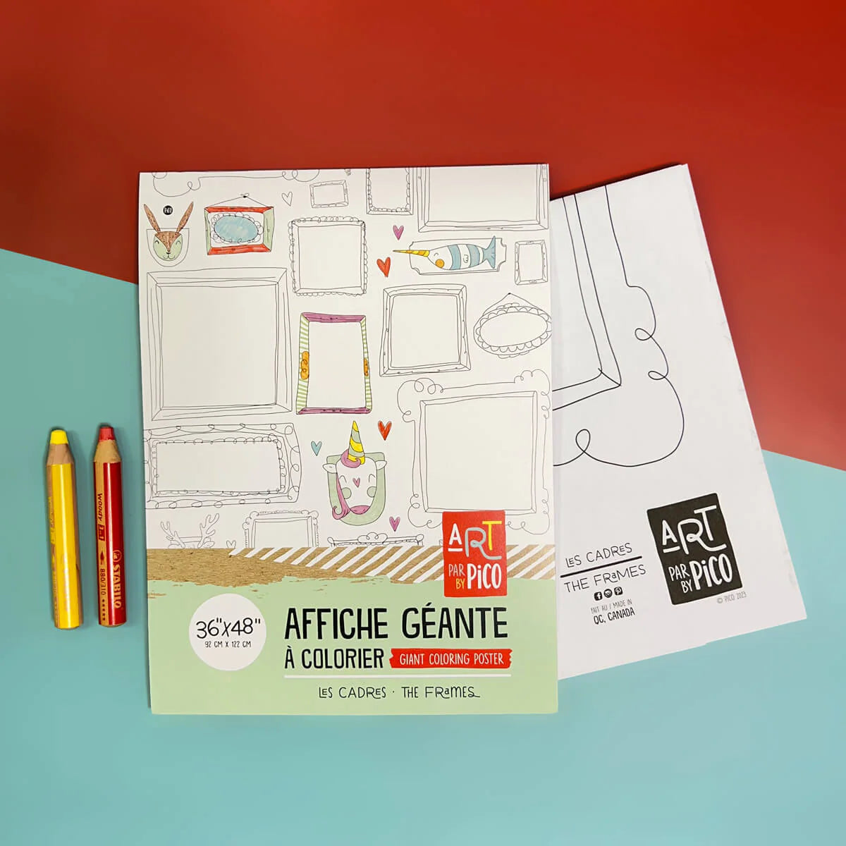Boutique Petites Fleurs - Coloriage Géant - Les cadres pico-500 - Picotatoo