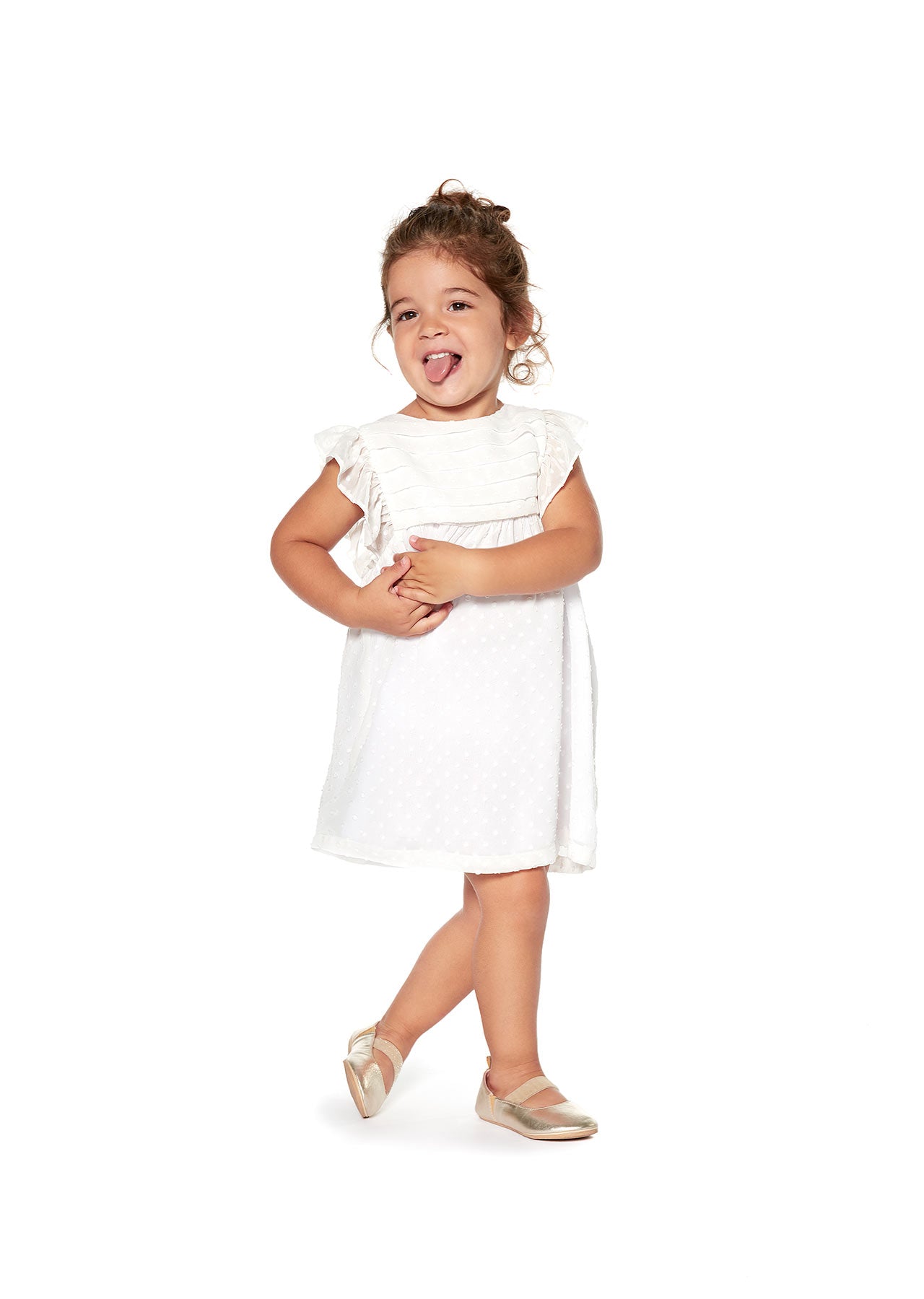Robe de voilage Blanche 918-7791
