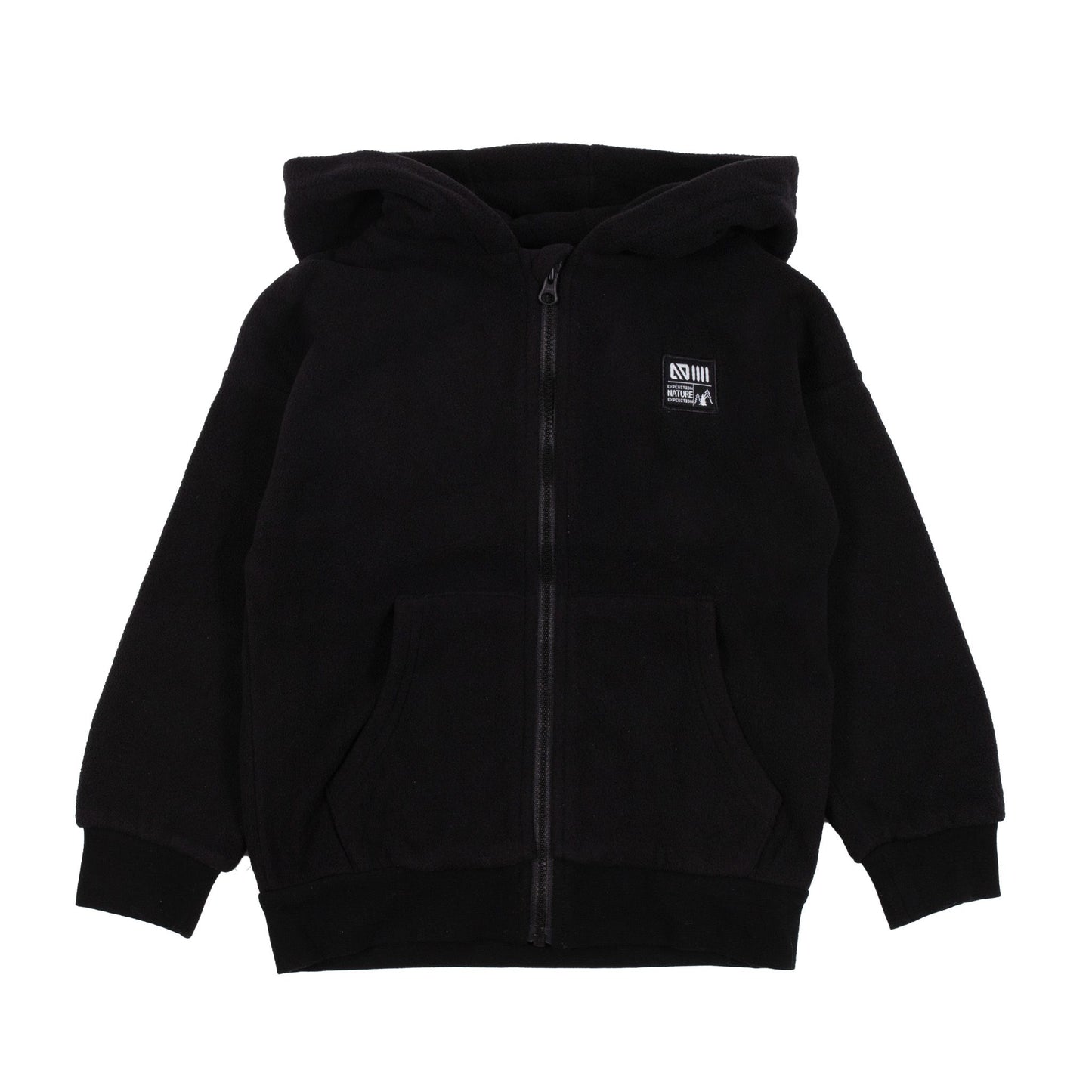 Veste micropolaire unisexe à capuchon noire BBHP800
