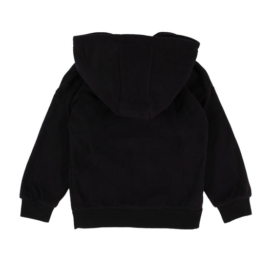 Veste micropolaire unisexe à capuchon noire BBHP800