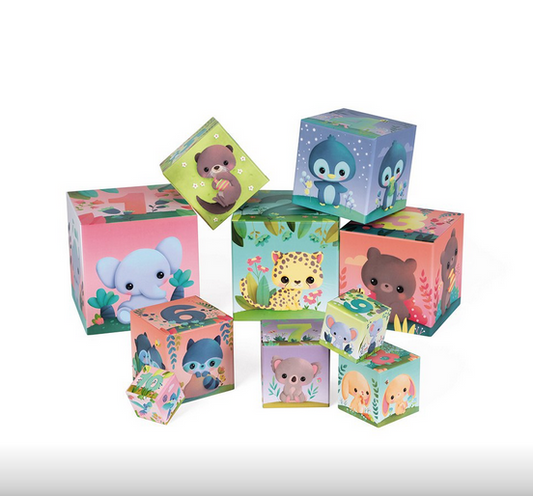 Pyramide cubes animaux tous mignons