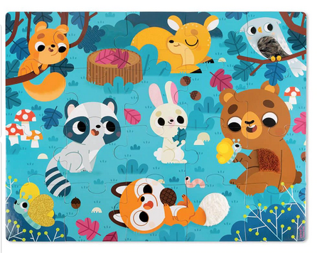Casse-tête tactile - Animaux de la forêt (20 mcx)